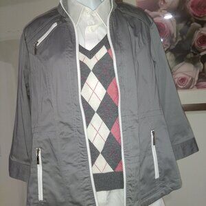 Laura Ashley Zipper Jacket. Size L.-